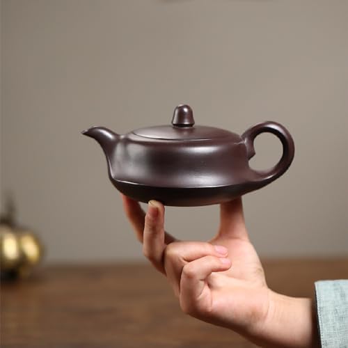 Tea Pots For Loose Tea Hand-carved Purple Clay Pot Office Teapot Conference Room Teapot Home Kung Fu Tea Set Tea Infuser Pot - Image 4