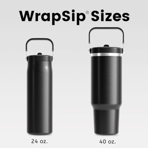 Fjbottle WrapSip 40 oz Insulated Tumbler with Flip Straw and Handle - Image 4
