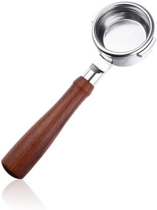 Jiawu Bottomless Portafilter 58mm 2 Ears, Solid Wood Handle (58mm) by JIAWU