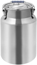 12L/3.17Gal Stainless Steel Airtight Canister Silver Round Food Storage Canisters with Airtight Lid&Locking Clamp Rice Cereal Grain Canisters Container Bucket for Rice Milk Jug Coffee Bean Storage by DUTTIETY