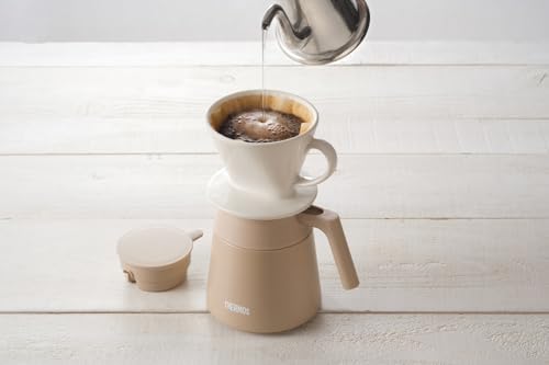 Thermos TTF-720 CL Vacuum Insulated Coffee Server, 24.3 fl oz (720 ml), Cafe Latte, All Parts, Dishwasher Safe, Coffee Dripper Compatible, Magic Bottle Structure, Hot and Cold Retention - Image 7