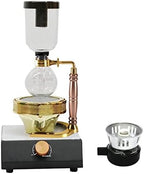 JITEM Cafetera Siphon Syphon Coffee Maker 3 Cup Halogen Lamp Heating Glass Siphon Vacuum Coffee Maker Manual Tabletop Siphon Pot 360ML for Coffee or Tea by Unknown