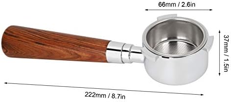 Portafilter Handle for Espresso Machines, Wooden Espresso Filter Holder with 304 Stainless Steel, Reusable Coffee Accessory for Home Barista - Image 6