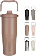 26 oz Ceramic-Lined Insulated Water Bottle with Straw and Handle by COIFER