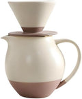 Elegant Ceramic Pours Over Coffee Maker Set with Dripper and 830ml Pots for Home Offices and Cafes Restaurant by Unknown