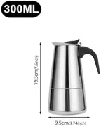Moka Pot Stovetop Espresso Maker 50-600ml Italian Coffee Machine Aluminum - Image 2