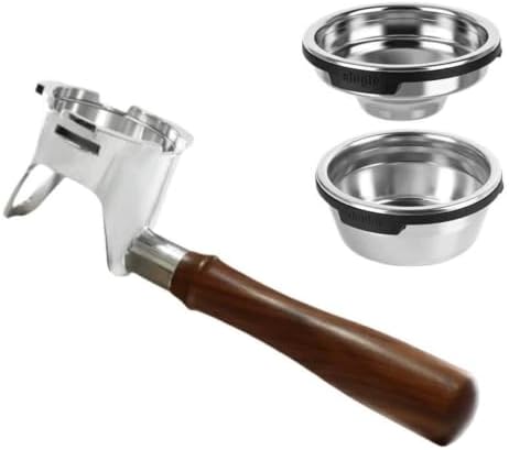 Compatible For Ninja ，ES601/ES655/ES701/ES501/ES502 Stainless Steel Bottomless Portafilter 54mm Naked Portafilter Espresso Machine Accessory(Full E 1 2 Cup) by Unknown