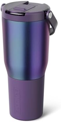 BrüMate Resa Flip 35oz Travel Tumbler with Covered Flip Down Straw | 100% Leakproof Water Bottle | Made of Insulated Stainless Steel | Cup Holder Friendly Silicone Base | 35oz (Dark Aura) - Image 2