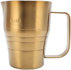 Milk Frothing Pitcher, 304 Stainless Steel Steaming Pitchers Milk Coffee Cappuccino Latte Art Barista Steam Pitchers Milk Jug Cup, Espresso Steaming Pitchers Christmas Gifts by Fockety