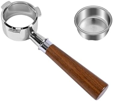3 Ear Coffee Bottomless Portafilter 54mm，Compatible For Breville，Compatible For Sage，870 878 880 Replacement Filter Basket Barista Tool Espresso Accessory(54MM 3Ear-Rosewood C) by Unknown