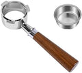 3 Ear Coffee Bottomless Portafilter 54mm，Compatible For Breville，Compatible For Sage，870 878 880 Replacement Filter Basket Barista Tool Espresso Accessory(54MM 3Ear-Rosewood C) by Unknown