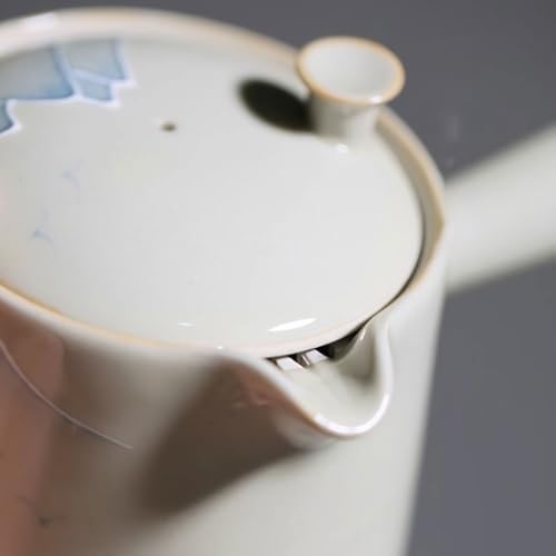 Tea Pots For Loose Tea Simple Ceramic Hand-painted Landscape Side Handle Teapot Household Underglaze Color Candle Warm Tea Brewing Teapot Tea Infuser Pot - Image 3