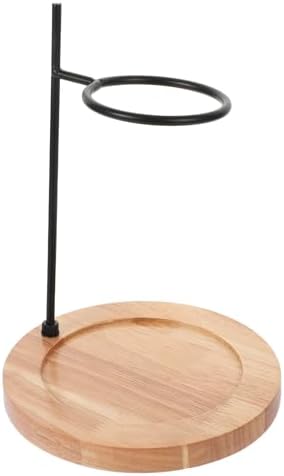 Wooden Base Coffee Dripper Rack, Iron Filter Cup Holder by GAROZATION