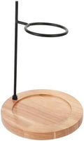 Wooden Base Coffee Dripper Rack, Iron Filter Cup Holder by GAROZATION