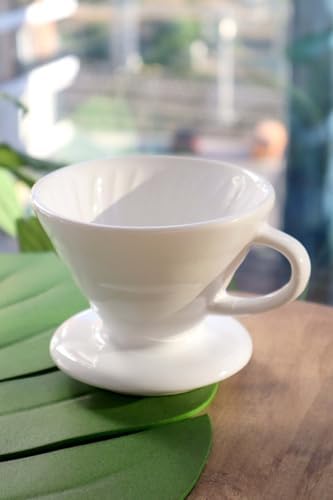 SODEF Ceramic V60 Coffee Dripper White Color for Pour Over Brewing 200-399ml Capacity - Image 5