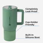 HydroJug Kids - 20 oz Insulated Kids Water Bottle with Flip Straw & Handle | Leak-Proof & Durable | Perfect for School, Sports, Lunch, Travel & Camp, Riptide - Image 2