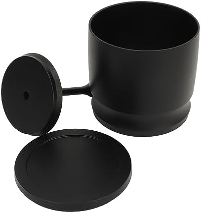 Fydun 58mm Coffee Blind Shaker, Dosing Rings Press Aluminum Alloy Anti Flying Accessories Powder Picker Making Supplies Grey Tampers Receiver Container Dust Cup (Black 58mm) - Image 2