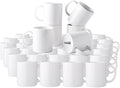 GBhome White Coffee Mugs Set of 36, 12 oz Ceramic Coffee Cups by GBhome