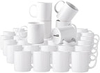 GBhome White Coffee Mugs Set of 36, 12 oz Ceramic Coffee Cups by GBhome