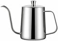 Gooseneck Coffee Pouring Kettle 600ml Thick 304 Stainless Steel Precision Spout Teapot for Manual Pour Over and Home, Silver by Unknown