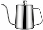 Gooseneck Coffee Pouring Kettle 600ml Thick 304 Stainless Steel Precision Spout Teapot for Manual Pour Over and Home, Silver by Unknown
