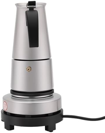 Stainless Steel Moka Pot 6 Cup 300ml Espresso Maker with Electric Stove - Image 6