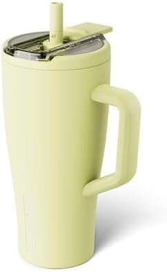 BrüMate Era Flip 30oz Tumbler with 100% Leakproof Covered Straw Lid | Hygienic Covered Straw | Insulated Stainless Steel Water Bottle with Handle | Cup Holder Friendly | BPA-Free (Prickly Pear) by Br%C3%BCMate