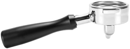 DIBTSA Portafilter Single Spout 58mm 2 Ears Compatible with La Marzocco, Included 304 Stainless Steel Filter Basket and Puck Screen, Anodized Aluminum Handle, Black - Image 4
