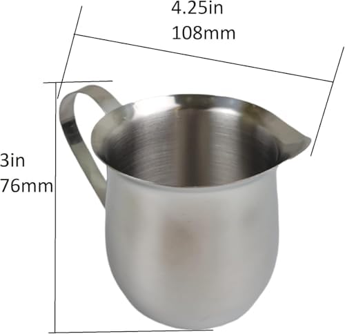 Rattleware 8oz Brew Pitcher Stainless Steel Milk Frothing Pitcher, Set of 6 - Image 2
