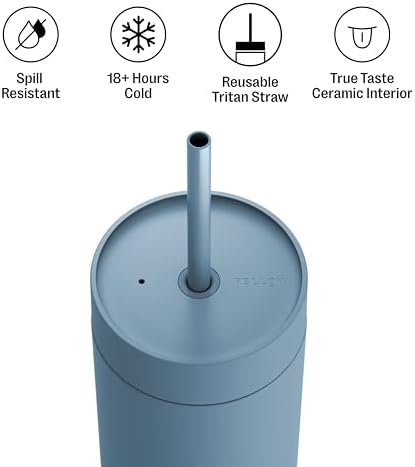 Fellow Carter Cold 20 oz Ceramic Lined Insulated Tumbler with Straw Lid - Image 2