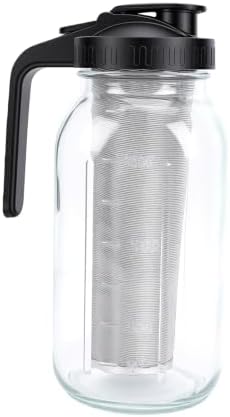 banapoy Cold Brew Coffee Maker Pitcher, 64oz Glass Carafe with Fine Filter - Image 5