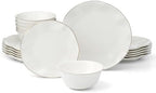Lenox Blue Bay White Porcelain 18-Piece Dinnerware Set for 6 by Lenox