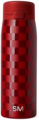 Simple Modern Ceramic Lined Insulated Coffee Tumbler | 16oz, Checkered by Unknown