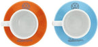 BRISA VW Collection - Volkswagen Espresso Cups Coffee-Tea-Cappuccino Set in Beetle Design (Beetle Front/100ml/3.4 fl oz) (Set of 2 (light blue, orange)) - Image 5