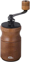 Carita Coffee Grinder, Wood, Durable Cast Iron Cutter, KH-10BR, Brown #42169, Hand Grinder, Hand Mill, Handmill, Handmill, Handmill, Handmill, For Beginners, Small, Portable, Mountaineering, Cafe, by Kalita