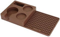 Coffee Tamper Base Made Of Food Grade Silicone Material Featuring Raised Organizer Section Textured Pad Multiple Molded Recesses Circular, Brown by Unknown