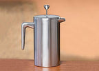 Service Ideas Double Wall Coffee French Press, 27oz, Stainless Steel - Image 2