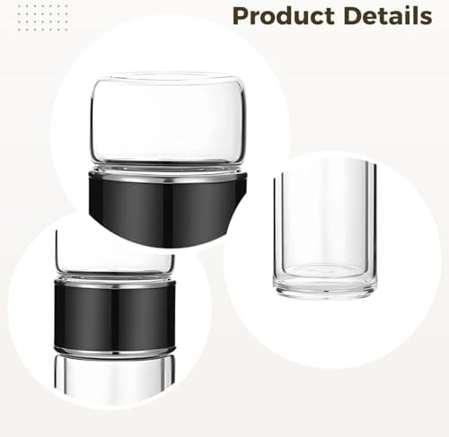 Tea Tumbler, Double Wall Glass Travel Mug, Heat Resistant Tea Infuser Bottle, Loose Leaf Tea Strainer Cup, Glass Water Tea Tumbler for Offices, Homes, Schools, Black, 16.9 Oz - Image 2