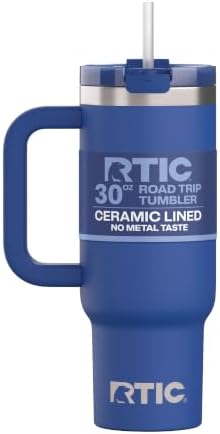 RTIC 30oz Road Trip Tumbler, Insulated, Ceramic Lined, Cobalt by RTIC