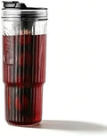 Bincoo Cold Brew Coffee Maker, Premium High Borosilicate Glass Cold Brew Cup, 400 Mesh Filter & Independent Coffee Channel, 600ml, Black/White (Black) by Bincoo