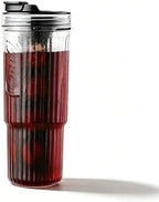 Bincoo Cold Brew Coffee Maker, Premium High Borosilicate Glass Cold Brew Cup, 400 Mesh Filter & Independent Coffee Channel, 600ml, Black/White (Black) by Bincoo