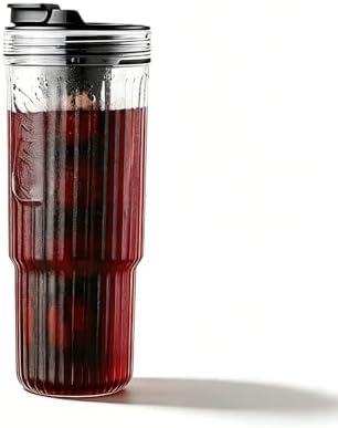 Bincoo Cold Brew Coffee Maker, Premium High Borosilicate Glass Cold Brew Cup, 400 Mesh Filter & Independent Coffee Channel, 600ml, Black/White (Black) by Bincoo