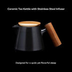 ChefWave Ceramic Tea Pot and Mug Bundle (Matte Black) - Image 4