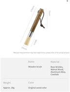 Coffee Grinder Cleaning Brush, Wooden Handle, Natural Bristle - Image 2