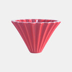 Ceramic Coffee Dripper Pour Over Coffee Maker Handmade Origami Coffee Filter Cup Flower Shape Funnel Drip Cafe Cake Cup Home(Red,3-4CUP) - Image 2