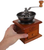 Manual Coffee Grinder Wooden Hand Crank Burr Mill for Coffee Beans - Image 4
