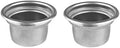 Replacement Stainless Steel Espresso Filter Basket Reusable 58mm Four Cup Powder Bowl Coffee Maker Handle Filter Basket(2pcs) by Unknown