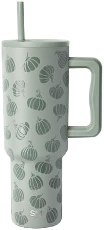 Simple Modern Halloween Tumbler with Handle | 40oz | Pumpkins by Unknown