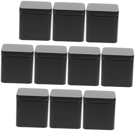 Healifty 3sets Rectangular Tinplate Box for Tea Small Candy Box Tinplate Storage Container 10pcs*3 - Image 5