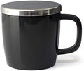 FORLIFE Dew Glossy Finish Brew-In-Mug with Basket Infuser &"Mirror" Stainless Lid 11 oz. (Black Graphite) by Unknown